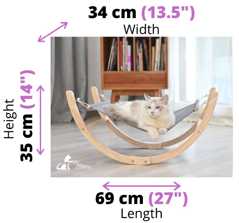 cat hammock rocker dimensions