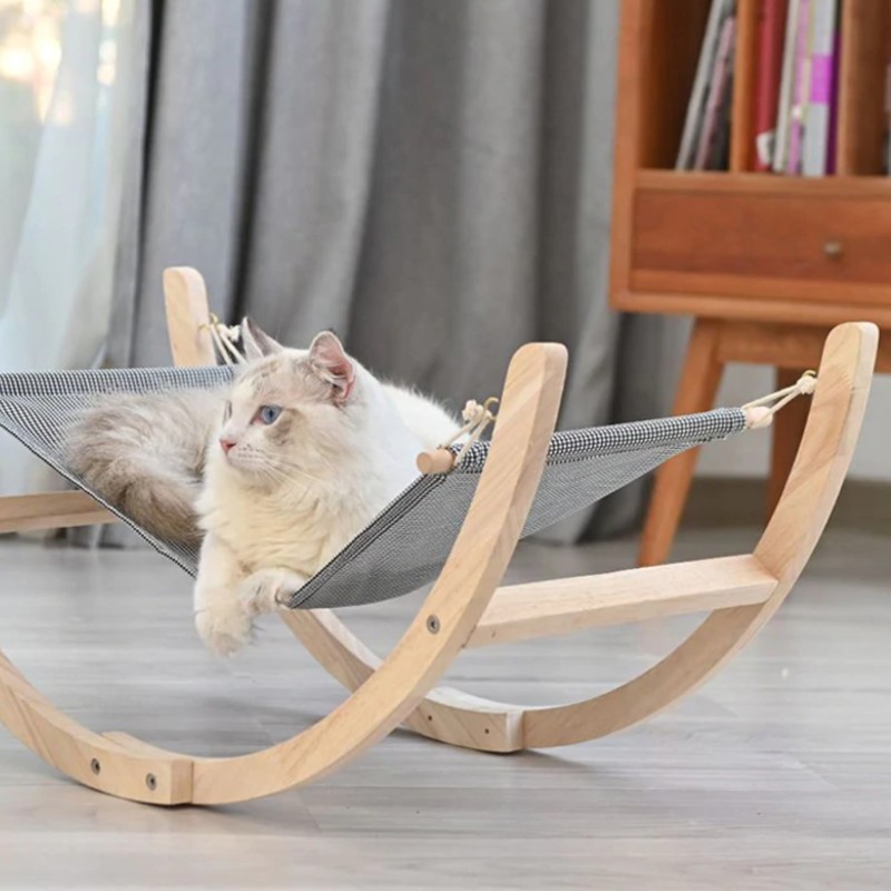 close up cat rocker hammock